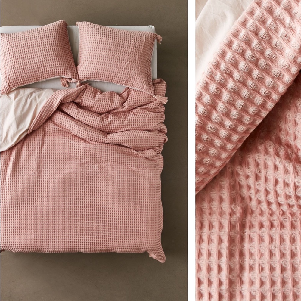 Urban outfitters waffle duvet cover with two shams